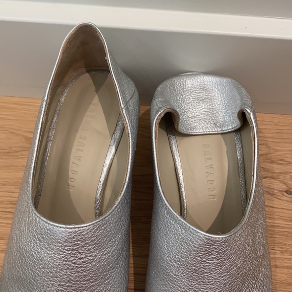 Freda Salvador Block Heel Booties In Silver Size 9 - Picture 4 of 4